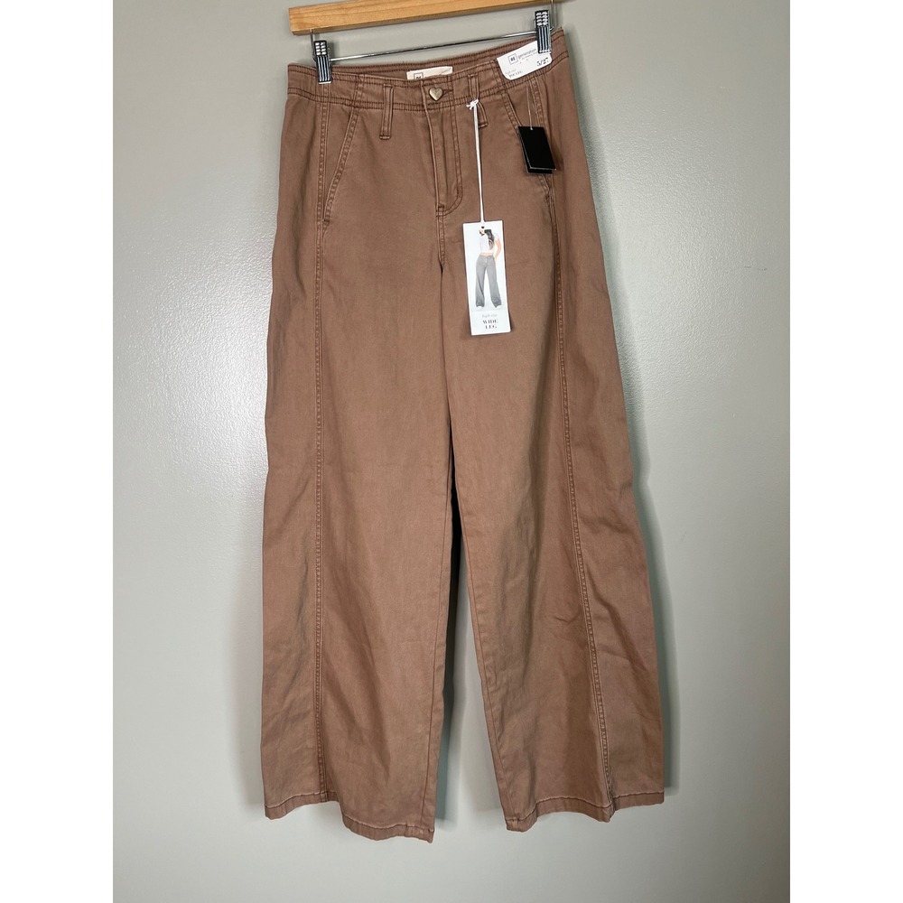 RE generation Celebrity Pink High Rise Wide Leg Pants Brown Size 5/27 NWT